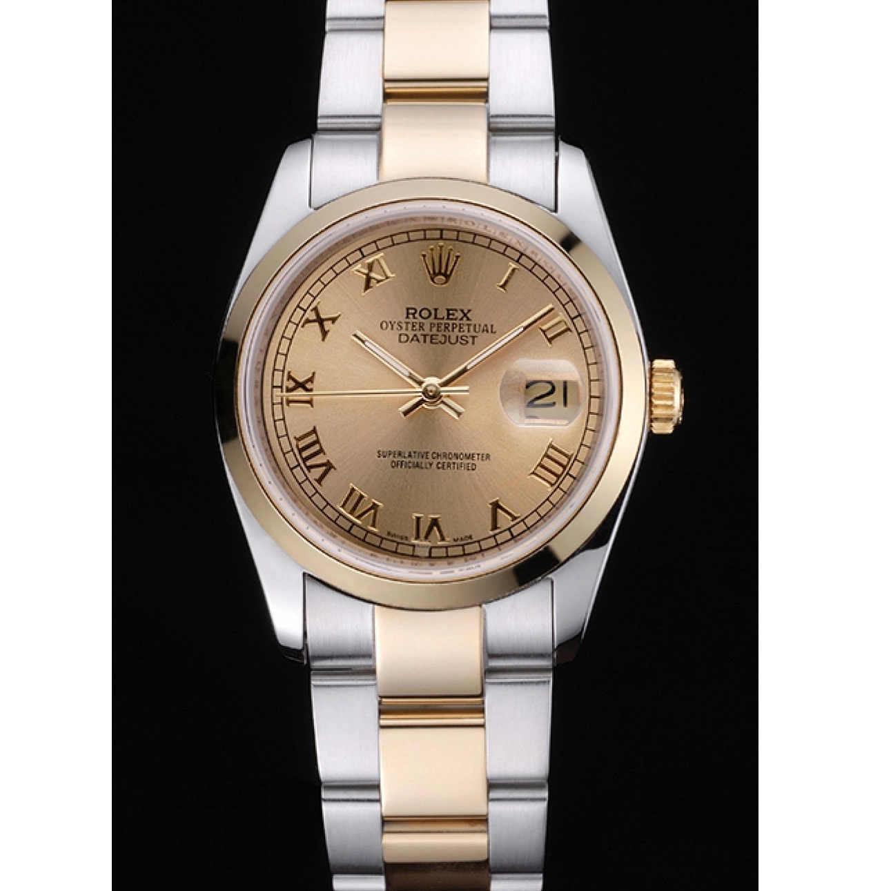 AAA Replica Watches Case 622265 Datejust Gold Dial Rolex And Steel Stainless Gold 0814